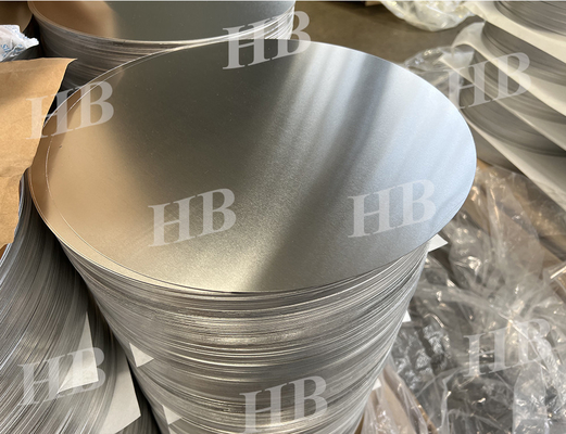 1060 - H14 อลูมิเนียมวอฟเฟอร์วงกลมดิสก์เรียบสําหรับป้ายเตือนทาง 1 ซีรี่ย์