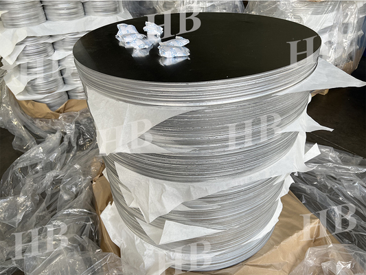 1060 - H14 อลูมิเนียมวอฟเฟอร์วงกลมดิสก์เรียบสําหรับป้ายเตือนทาง 1 ซีรี่ย์