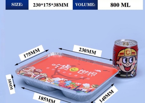 สีทองผนังเรียบ โฟลยอลูมิเนียม ถังอาหารกับฝาปิดปิด ปลาสติก CREC620 Yysm