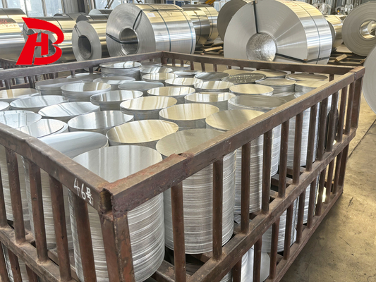 ผิวเคลือบ B209 ASTM 3003 8011 1050 1100 1060 วงกลมแผ่นอลูมิเนียมสําหรับกระทะที่ไม่ติด