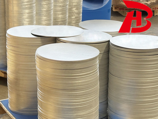 ผิวเคลือบ B209 ASTM 3003 8011 1050 1100 1060 วงกลมแผ่นอลูมิเนียมสําหรับกระทะที่ไม่ติด
