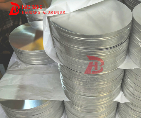 ผิวเคลือบ B209 ASTM 3003 8011 1050 1100 1060 วงกลมแผ่นอลูมิเนียมสําหรับกระทะที่ไม่ติด