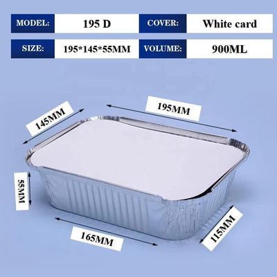 กล่องอาหารกลางวันฟอยล์อลูมิเนียมแบบกำหนดเอง 8085 ถาดขนมปังฟอยล์อลูมิเนียมแบบใช้แล้วทิ้ง