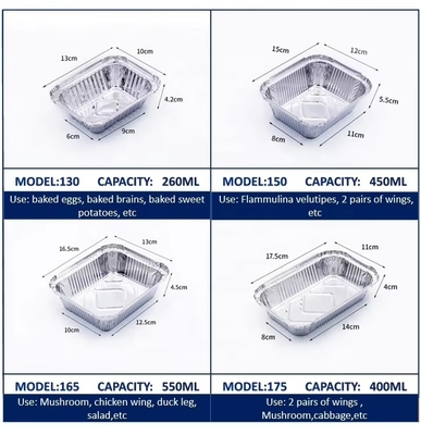 32 oz Aluminum Foil Lunch Box Eco-Friendly Food Container