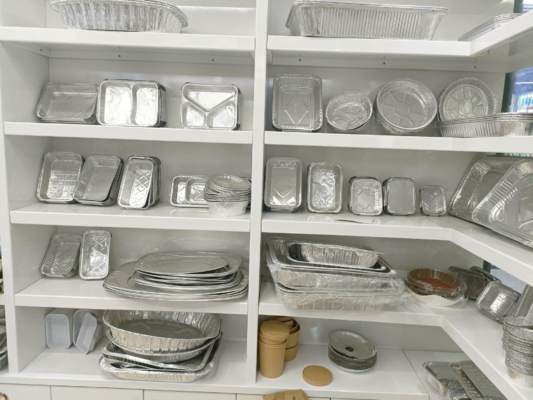 Aluminum Foil Lunch Box 220mm Bottom Customizable Size