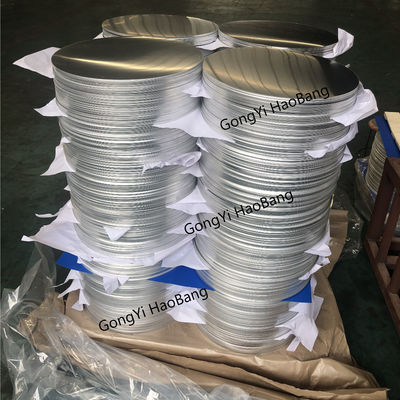 1050 1060 3003 วงกลมอลูมิเนียม CC DC วัสดุ O H12 H18 Temper Deep Drawing Disc สำหรับเครื่องครัวปั๊ม
