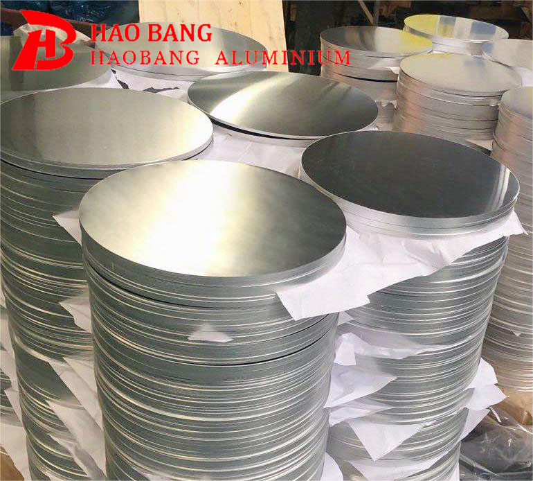 1050/1060/1070/1100/3003 วงกลมอัลลูมิเนียมปลาย Mill ด้วยความหนา 0.3MM-6.0MM