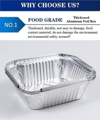 Heat Resistant Eco-Friendly Hygienic Aluminium Foil Lunch Box for Food Packaging